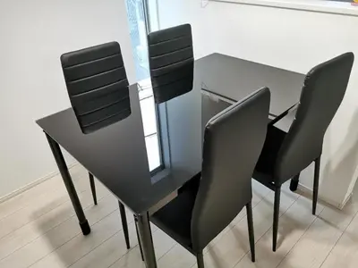 a desk with four chairs and a table with a mirror at Private Hotel Oshiage - Vacation STAY 81630v in Tokyo