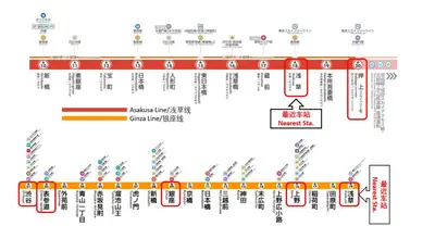 a map at Japanese traditional house.Ryokan in asakusa with 2bedrooms in Tokyo
