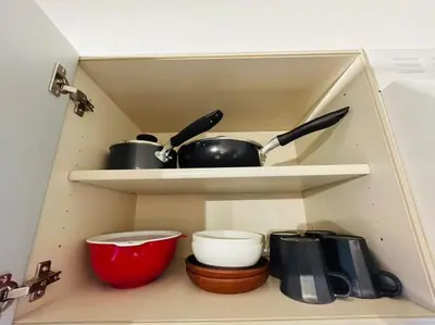 a shelf with pots and pans and other kitchen utensils at Sumida-ku - House - Vacation STAY 86935v in Tokyo