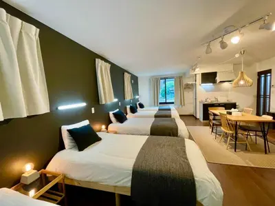 a row of beds in a hotel room at Sumida-ku - House - Vacation STAY 86935v in Tokyo
