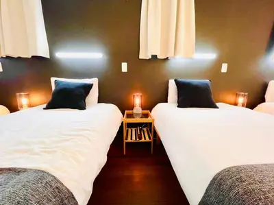 two beds sitting next to each other in a room at Sumida-ku - House - Vacation STAY 86950v in Tokyo