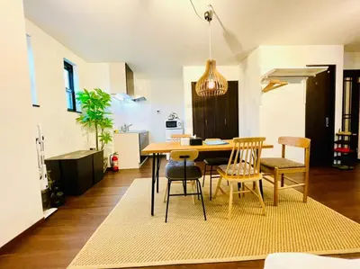 a kitchen and dining room with a table and chairs at Sumida-ku - House - Vacation STAY 86950v in Tokyo