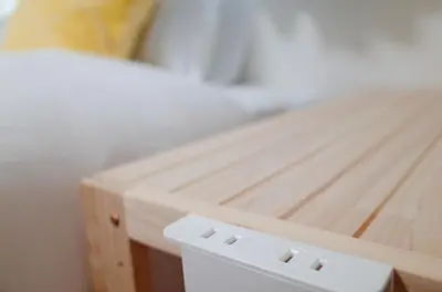 a wooden counter top with a white drawer at Triphome Tateishi New open/2 single beds/big table/300M WiFi in Tokyo