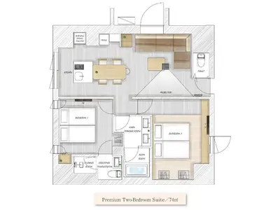 a floor plan of a house at MIMARU SUITES Tokyo Asakusa in Tokyo