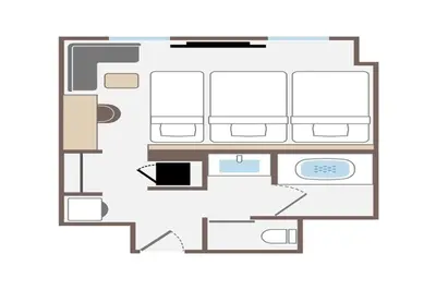 a floor plan of a house at JR-East Hotel Mets Shibuya in Tokyo