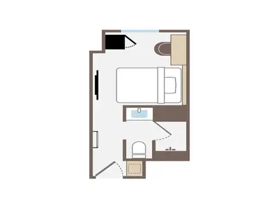 a floor plan of a house on a white background at JR-East Hotel Mets Shibuya in Tokyo