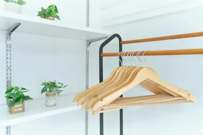 a wooden ladder hanging on a shelf at Minami-Shinagawa House by Tranova in Tokyo