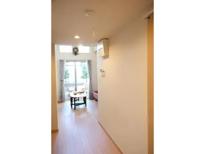a hallway with a room with a table and a window at Forest Villa Togoshi - Vacation STAY 44284v in Tokyo