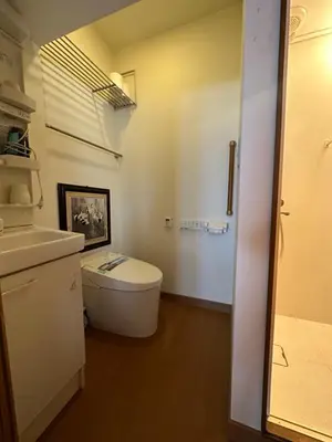 a bathroom with a toilet and a sink at \u65b0\u5bbf\u99c52\u5206 jr\u65b0\u5927\u4e45\u4fdd\u99c5\u5f92\u6b698\u5206 \u6b4c\u821e\u4f0e\u753a\u5f92\u6b6910\u5206 in Tokyo