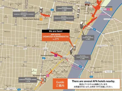 a map of the ussr and the koreanorean consulate at APA Hotel Asakusa Kuramae Kita in Tokyo