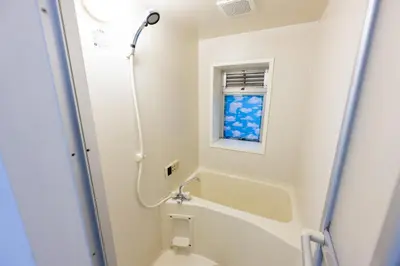 a bathroom with a toilet and a window at LUANAHOTEL IN YOTSUYA in Tokyo