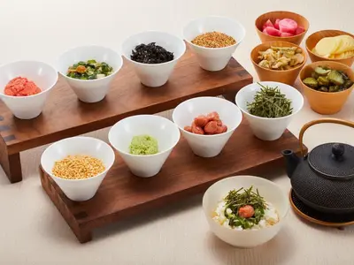 a wooden tray with bowls of different types of food at TOKYO EAST SIDE HOTEL KAIE in Tokyo