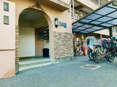 a group of motorcycles parked outside of a building at K&M Heights - Vacation STAY 20628v in Tokyo