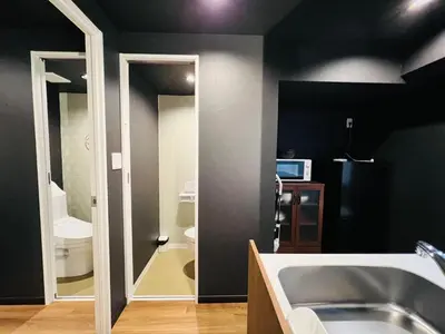 a bathroom with a sink and a toilet at Asakusa-Smile-SM0141 in Tokyo