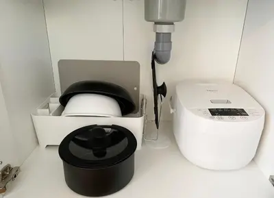 a kitchen with a coffee maker and a blender at PRISM Inn Komagata Asakusa in Tokyo