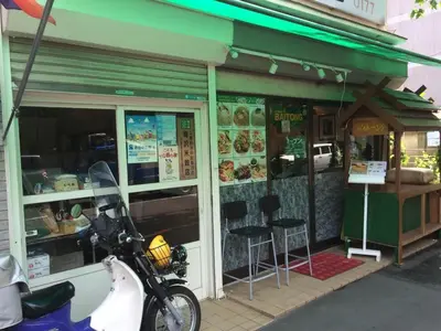 a motorcycle parked in front of a restaurant at North Cottage - Vacation STAY 09209v in Tokyo