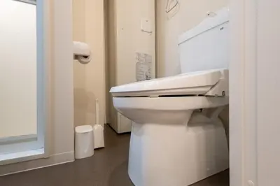 a bathroom with a white toilet in a room at lON\u6e0b\u8c37\u672c\u753a in Tokyo