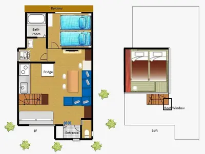 a floor plan of a house with at EK House SkyTree in Tokyo