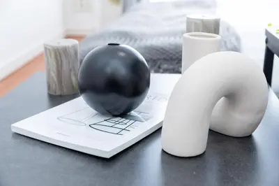 a table with a black and white ball on a laptop at Tokyo's best spot Shibuya! 3person room Free Wi-Fi in Tokyo