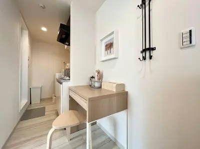 a small room with a desk and a chair at TYO Ikebukuro Designer’s Apt 303 in Tokyo