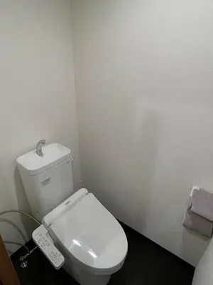 a bathroom with a white toilet with a remote control at peter hotel akihabara in Tokyo