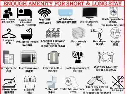 a black and white icon of the different symbols of theaugh agency for store at BEST LOCATED SHINJUKU CENTRAL Full-Furnished APARTMENT 3minWalk to Station2 in Tokyo