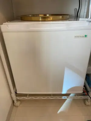 a white refrigerator freezer sitting in a kitchen at BEST LOCATED SHINJUKU CENTRAL Full-Furnished APARTMENT 3minWalk to Station2 in Tokyo