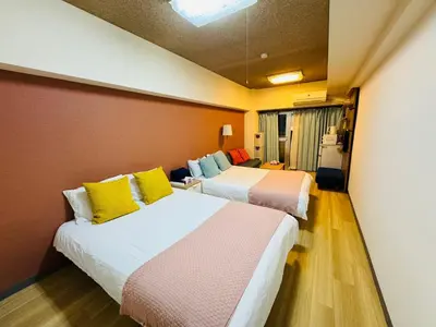 a hotel room with two beds in a room at Kabukicho-503-SJ0010 in Tokyo