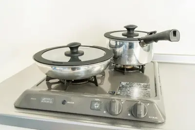 a stove with a pot on top of it at ILIMA Higashi Nakano - Vacation STAY 89452v in Tokyo