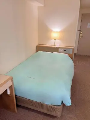 a bedroom with a large bed in a room at Olympic Inn Kanda in Tokyo