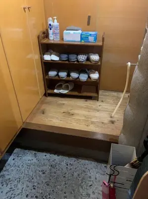 a room with a shelf with shoes on it at Ikebukuro sta. 10mins walk. Rough style 88\u33a1 House in Tokyo