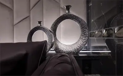 a bathroom with two mirrors on a counter at HOTEL KABUKI in Tokyo